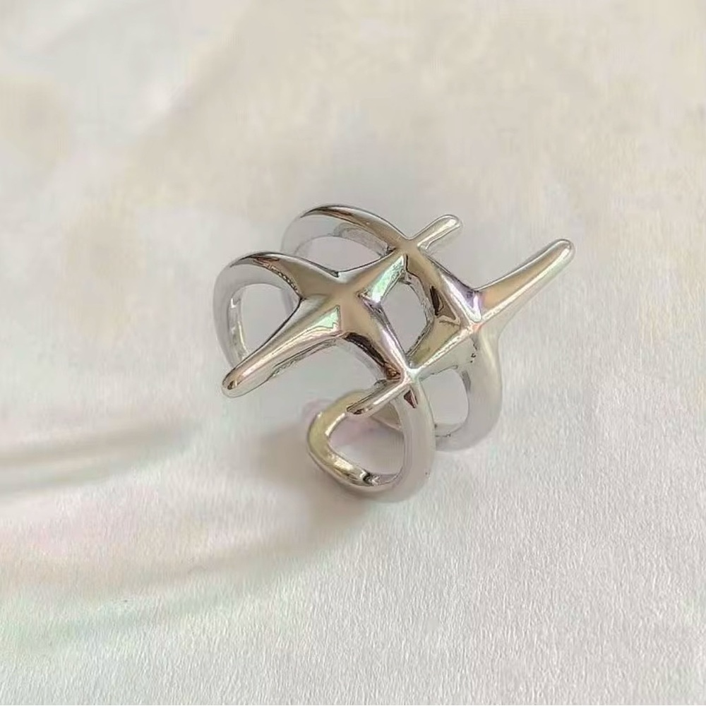 Y2K stainless steel star ring